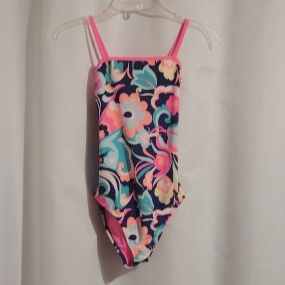 GAP Other - Gap Kids One Piece Swimsuit Bold Retro Abstract Floral Print XXL 14-16
